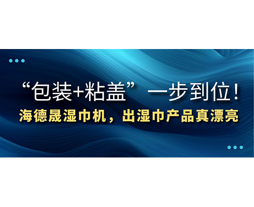 “包裝+粘蓋”一步到位！海德晟濕巾機，出濕巾產品真漂亮