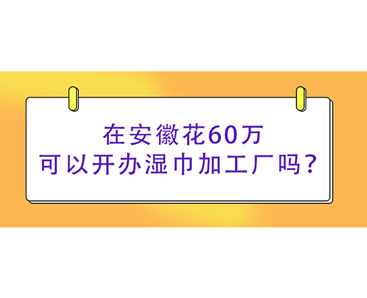 在安徽花60萬(wàn)可以開(kāi)辦濕巾加工廠嗎？
